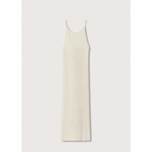Mango Knit Cottonblend Dress - 4 Ecru